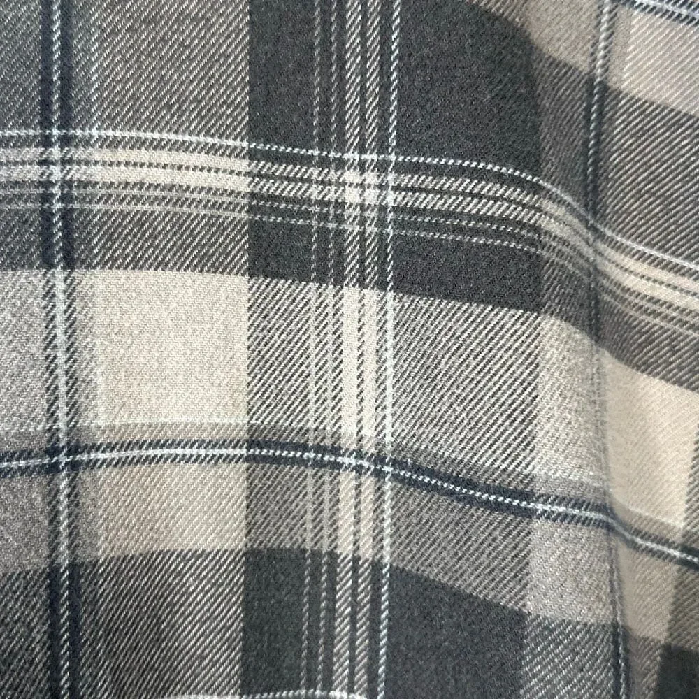 The North‎ Face Flannel Shirt Mens XXL Gray Black Plaid